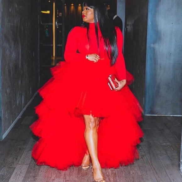 Dresses & Skirts - Plus Size Red High Low Tulle Skirt